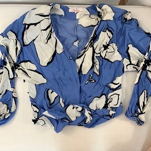 Floral blue blouse by Parker